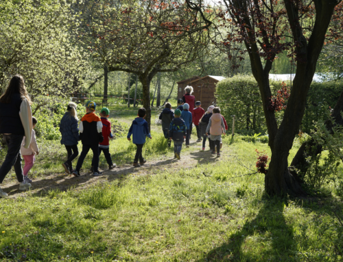 Kita-Kinder experimentieren im Forscherpark